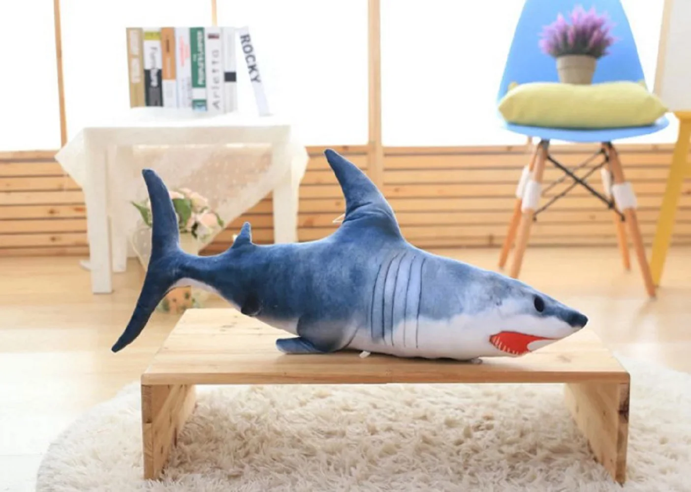 

middle size plush shark toy cute simulation shark doll gift about 100cm 2744