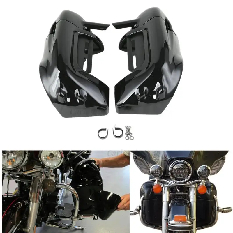 Lower Vented Leg Fairings Crash Bar Fit For Harley Electra Street Glide 2009-2013