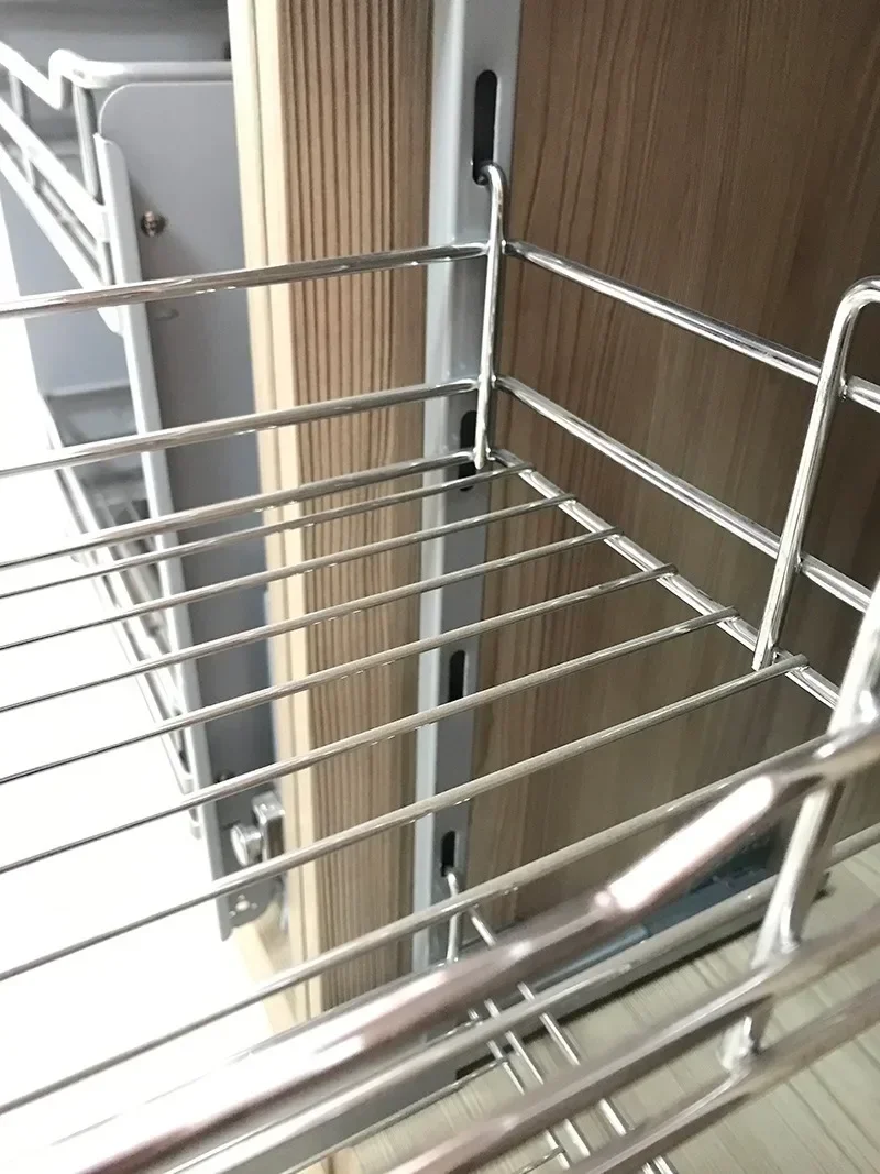 Kitchen Cabinet Floor Cabinet Multi-functional Side Pull Basket Crystal Narrow Edge Drawer Storage Pull Basket