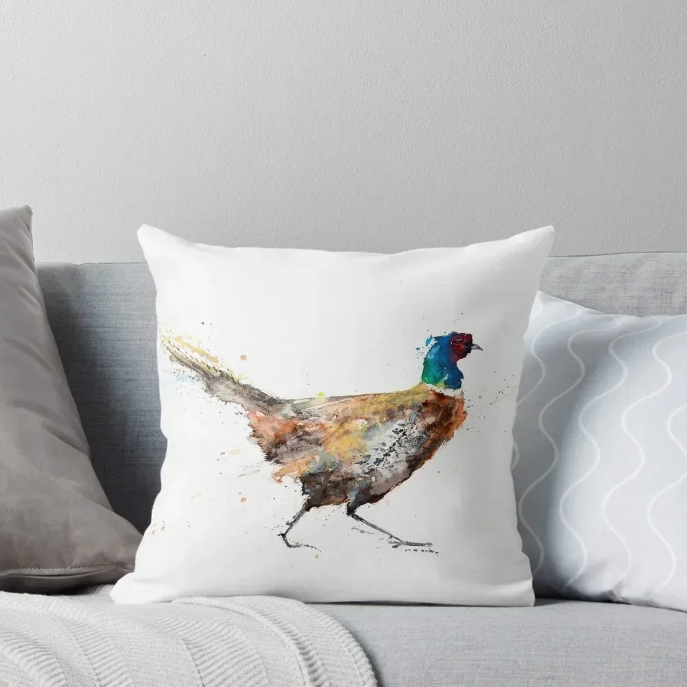 

Pheasant Painting - Pheasant Watercolour - Pheasant Art Throw Pillow Pillowcases Bed Cushions sleeping pillows pillow