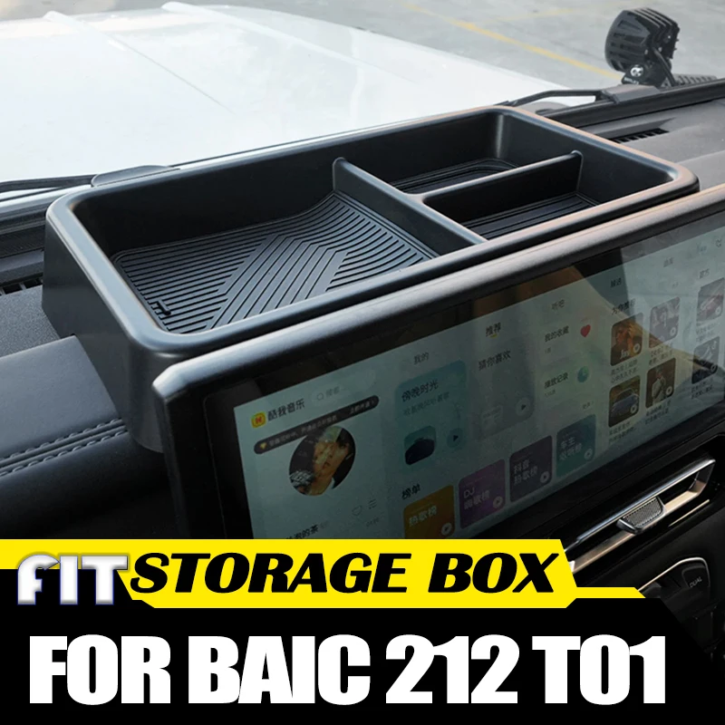 Car Dashboard Storage Box Fit for BAIC 212 T01 2024 2025 Modified Auto Center Console Storage Box Car Interior Accessories