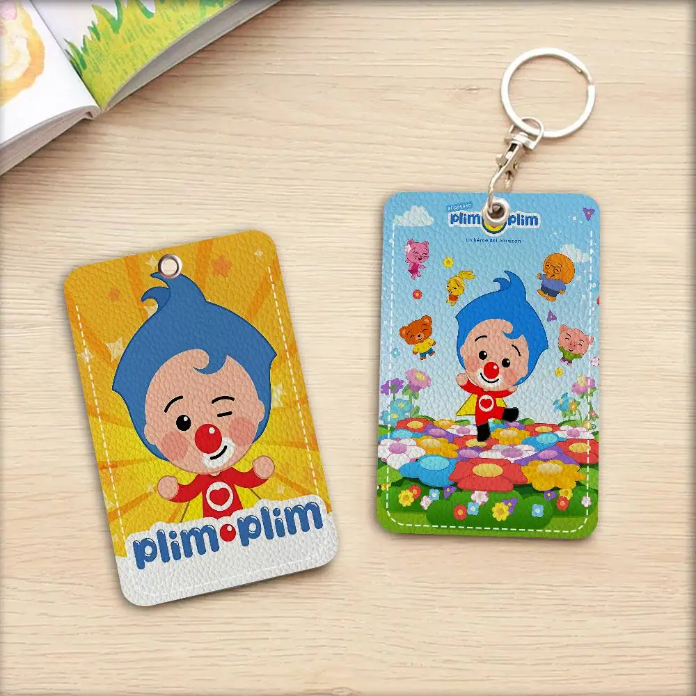 P-Plims cartoon P-Plim Keychain Card Holders Keyring Bank Bus ID Credit Cards Key Ring Chains