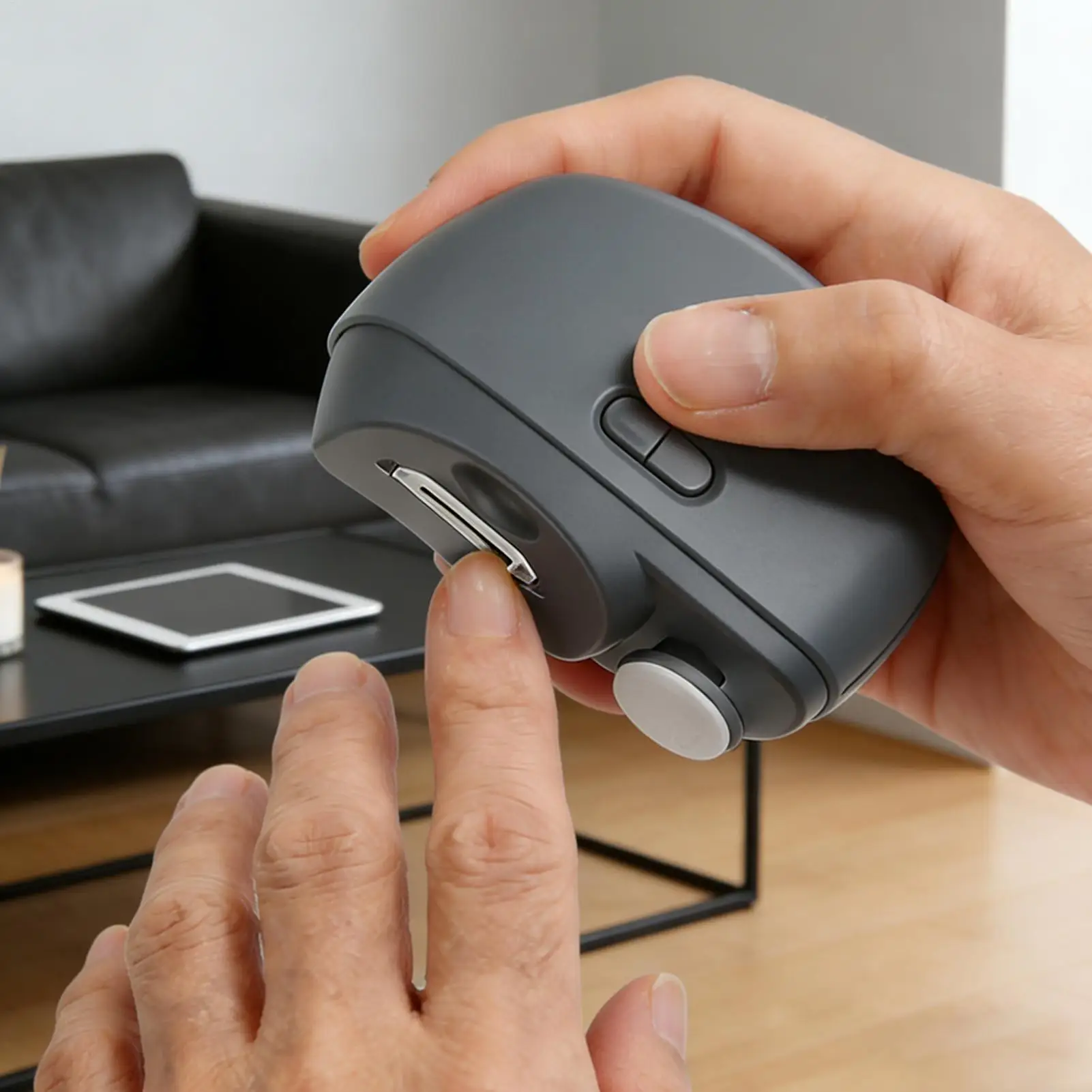 

Electric Nail Clippers Trimmer Polisher Rechargeable With LED Light Safety Lock Electric Nail File Cordless For Elderly adults