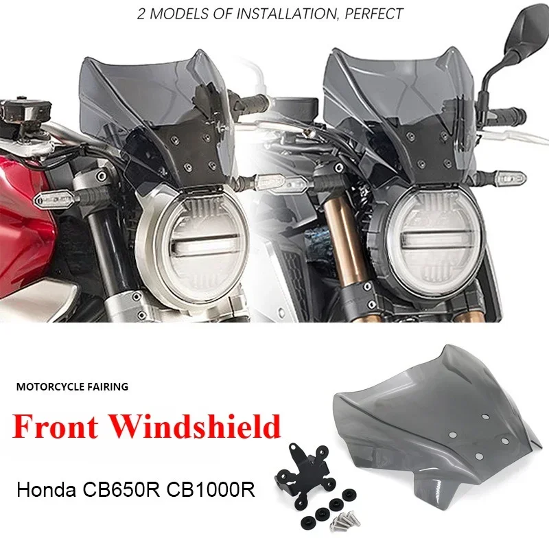 For Honda CB1000R 2018 - 2020 CB650R 2019 - 2020 Motorcycle Accessories Modified Front Windshield Wind Shield,1PCS