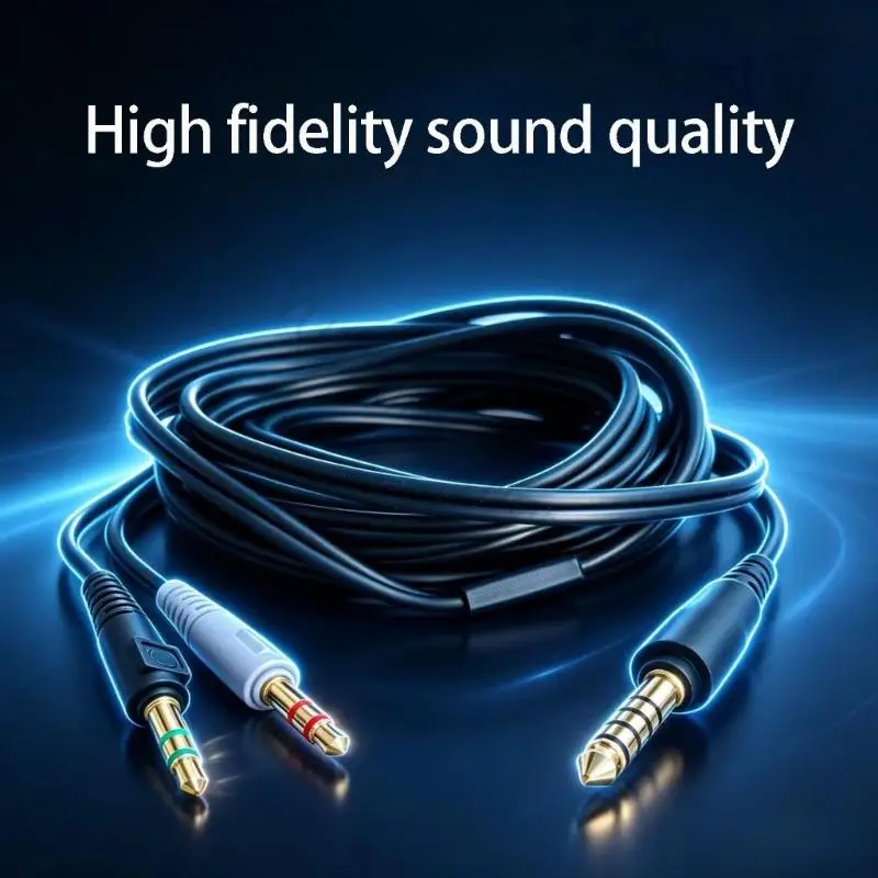 96BA 4,4-mm-Kopfhörerkabel mit fünf Kontakten für ATH-GDL3, zwei 3,5-mm-Enden mit drei Kontakten für PC-Sound- und – Detail 2