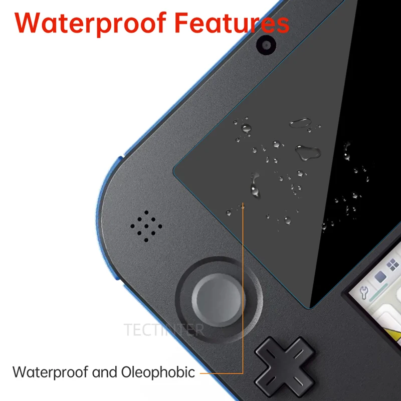 مجموعة واقيات شاشة LCD شفافة لجهاز نينتندو 2DS تعمل باللمس الشفاف لحماية طبقة الختم الأمامية + الخلفية لـ 2DS