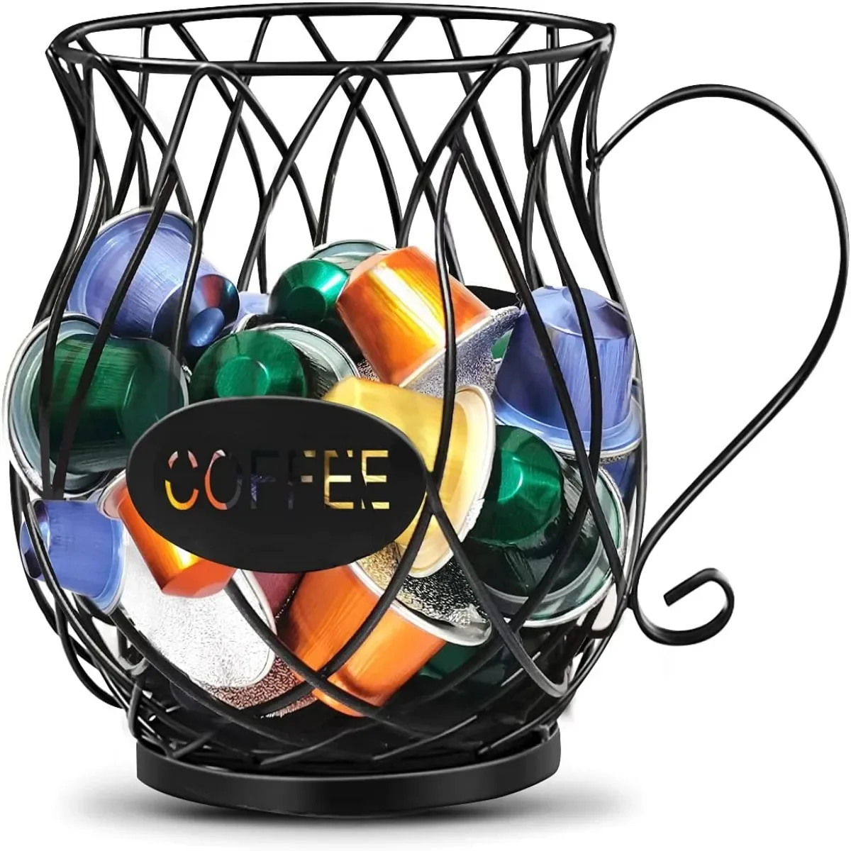 

Large Capacity Coffee Pod Organizer Holder for Kitchen Countertop Convenient Stylish Rack for Coffee Pod Stands Decor Lilydrip