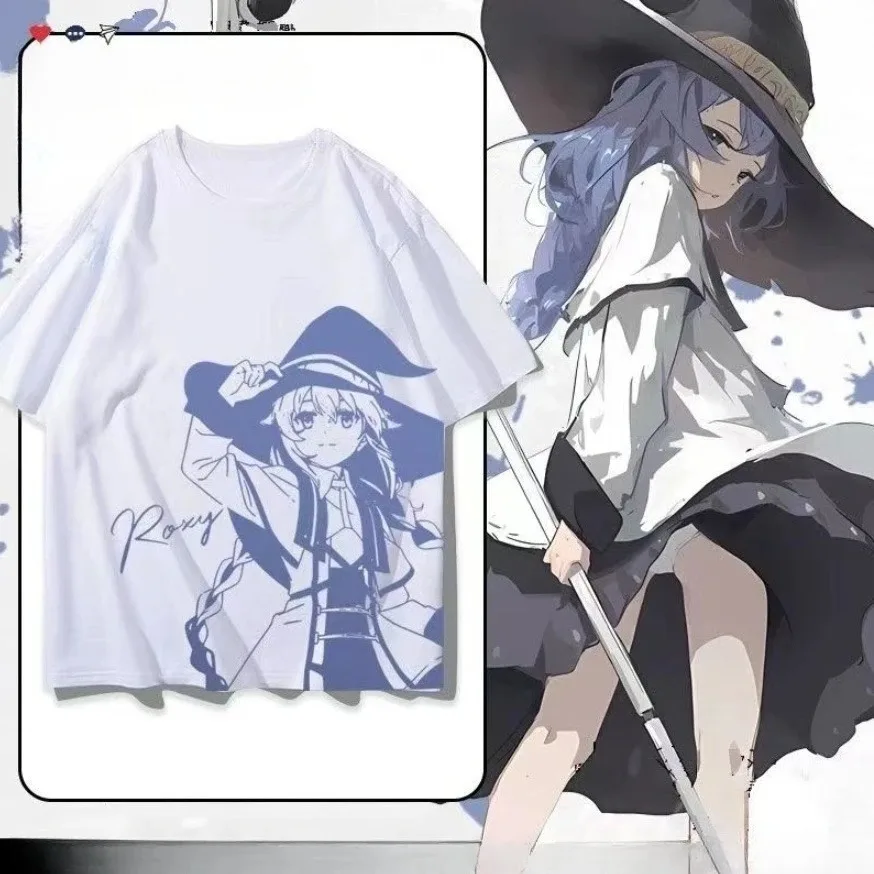 Camiseta de manga corta con diseño de anime Mushoku Tensei Roxy Migurdia, disfraz de cosplay, camisetas para mujeres y hombres
