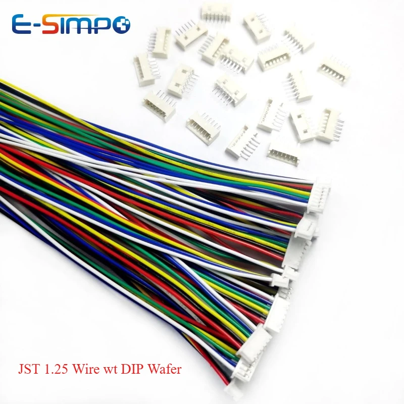 10 مجموعات JST 1.25 مللي متر الملعب 10/15/20/30 سنتيمتر موصل سالب سلك 28AWG + ذكر دبوس 2/3/4/5/6/7/8/9-12 دبوس رقاقة ذكر أنثى التوصيل المقبس