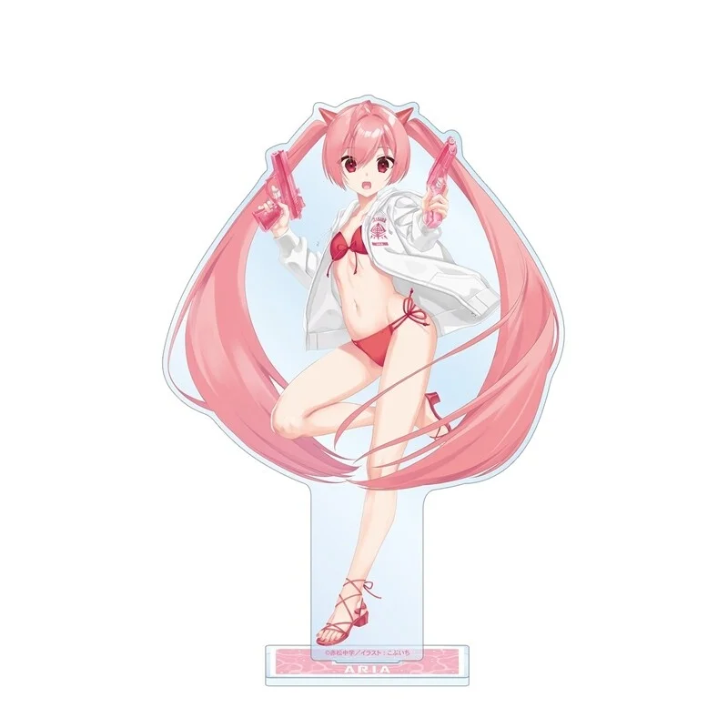 Aria the Scarlet Ammo Anime Kinji Tōyama Aria H. Kanzaki Acrylic Stand Model Figure Cosplay Plate Holder Topper Keychain Gift