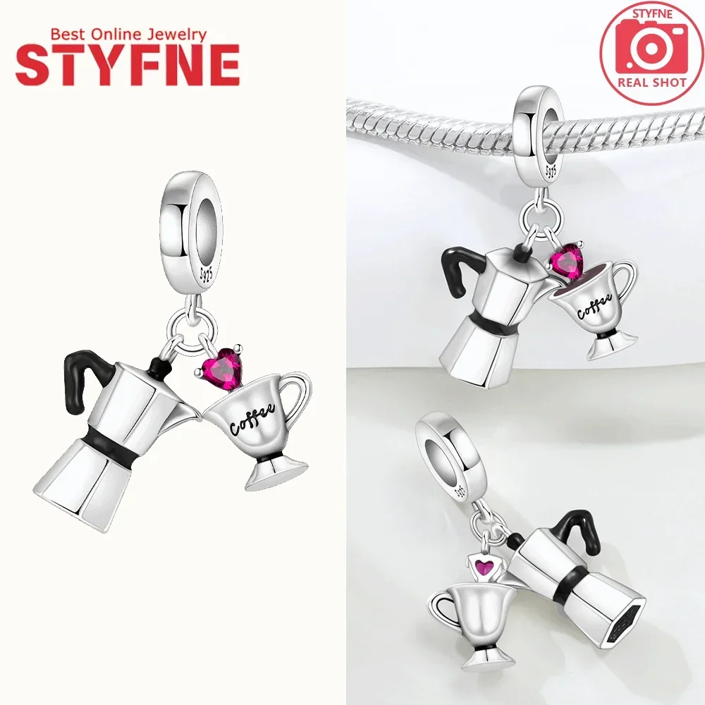 Silver-Plated Star Snowflake Dangle Charms Beads for Bracelets