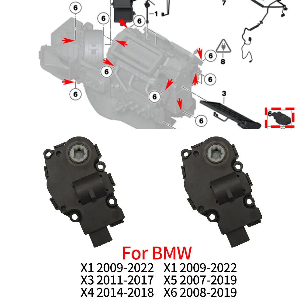

For BMW X1 X2 X3 X4 X5 X6 Car Air Conditioning Control Motor Heater Motor Actuator For BMW E84 F48 F39 F25 F26 E70 E71 F15 F16
