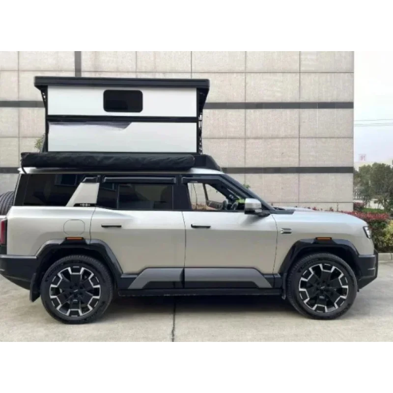 Waterproof Aluminum Hard Shell Rooftop Tent with Side Flap & Access Ladder for Outdoor Camping