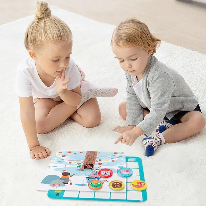 Interactive Games Positioning Toys Puzzle Wooden Game Teaching Aids Table Games Tabletop Board Game Kids Interactive Games For