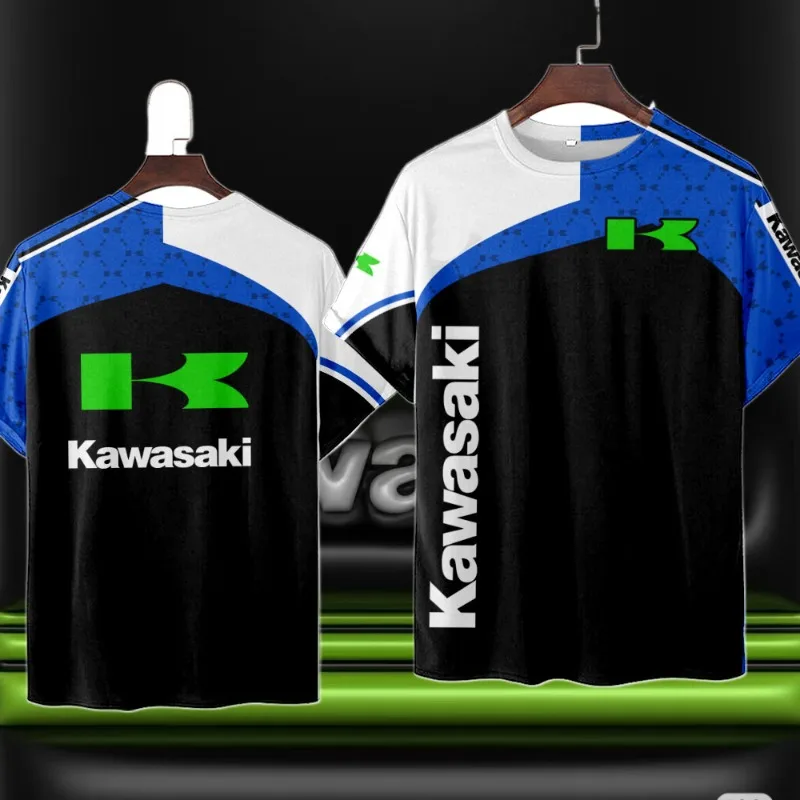 

Мужская летняя футболка Kawasaki с круглым вырезом и 3D принтом, мужские повседневные спортивные рубашки больших размеров с графическим рисунком для женщин и мальчиков