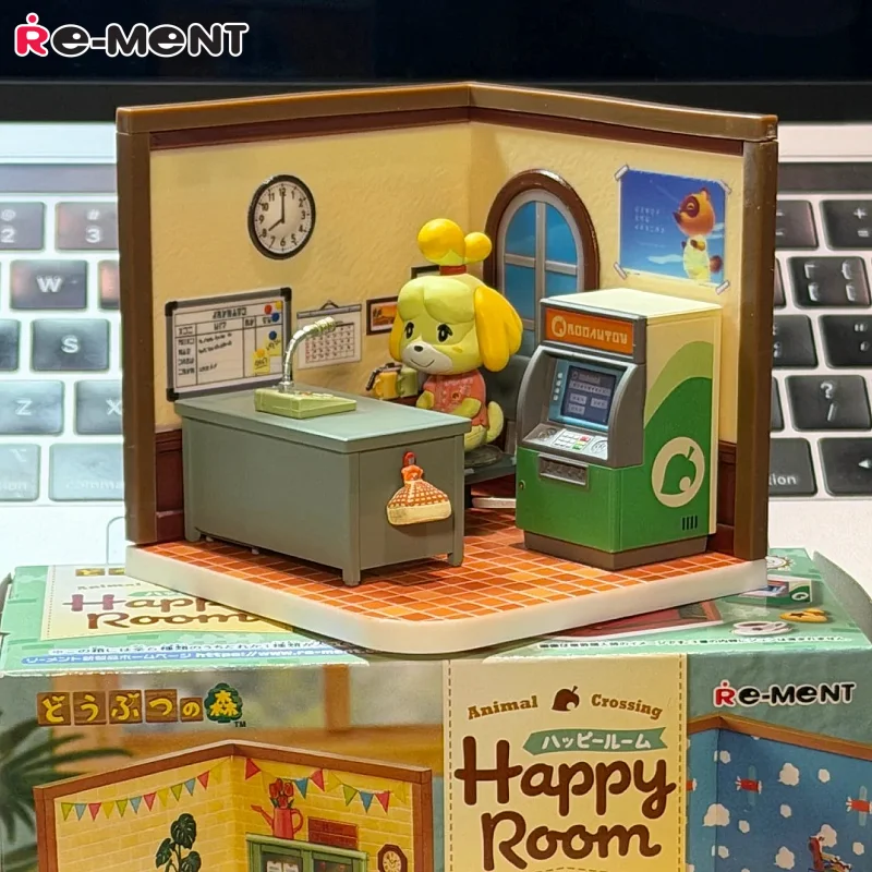 Re-ment, Nuevo, Original, Animal Crossing, Happy Room, Juguete de Escritorio, Miniatura, Figuras de Anime, Decoración, Colección, Regalo para Niñas