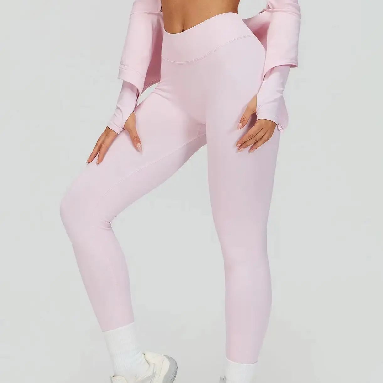 Seamless Yoga Pants Women's V-shaped Tight Fitting Slimming Running Exercise Quick Dry Fitness Pants Butt Lifting Sport Leggings