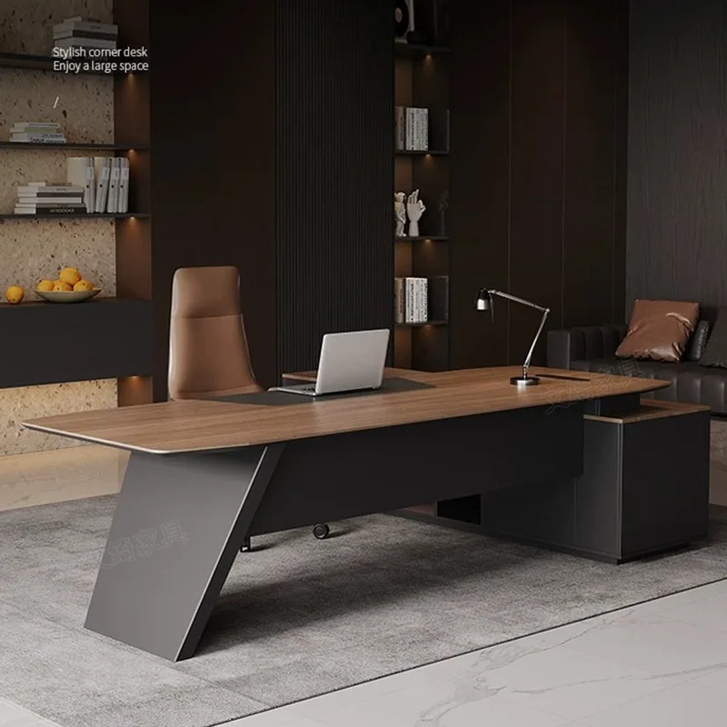 Simple and modern leadership room, large class, manager table, chairperson, president table and chair combination