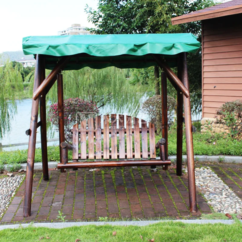 

Luxury Solid Wood Teak Outdoor Garden Hammock Hanging Double Seats Two People Swing Chair