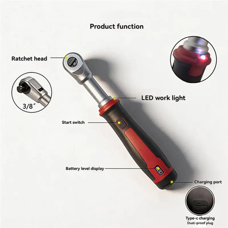B50C Cordless Electric Ratchet Wrench 3.6V Rechargeable Power Ratchet Auto Repair Tool