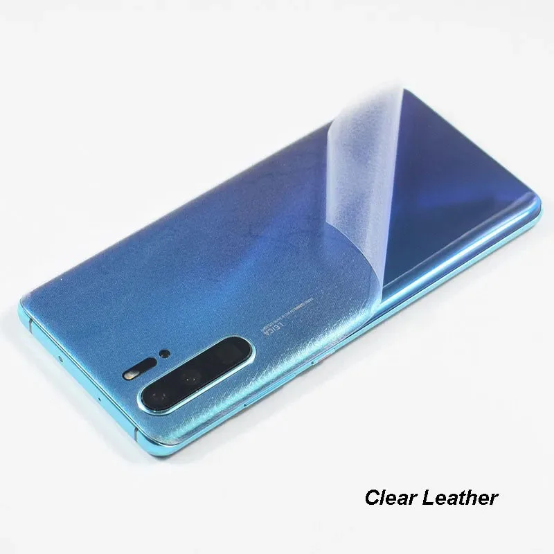 Transparent 3D Carbon Fiber Soft Film For HUAWEI P40 P30 P20 Pro Mate 30 Matte Drawing Phone Back Sticker For Nova 5 Plus 3e 3i