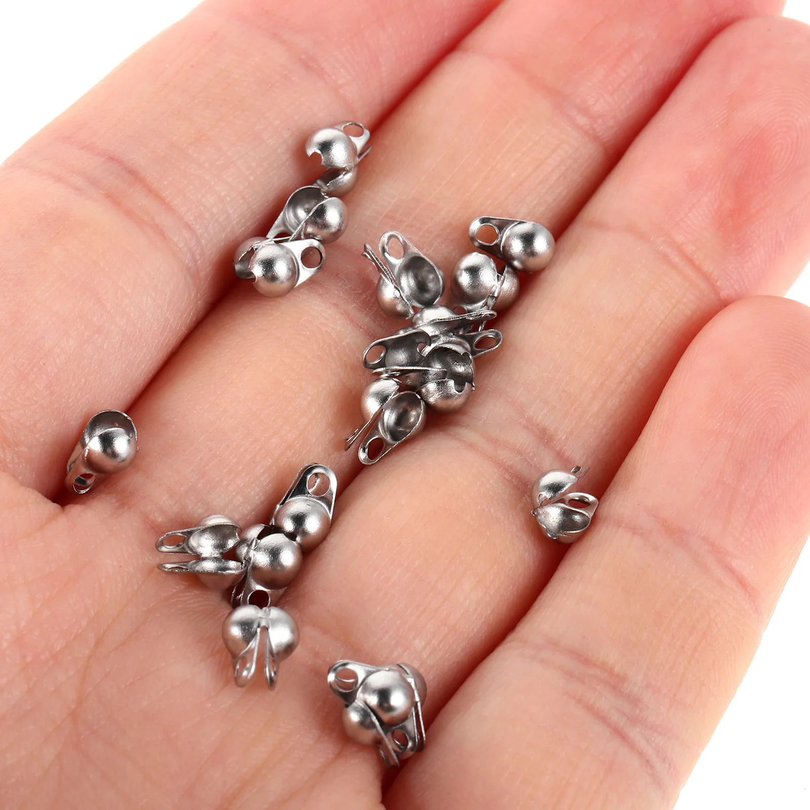 

100pcs Jewelry Accessories Stainless Steel Necklace Clasp Bracelet Hook Universal Size Chain Connector Clasps for Making