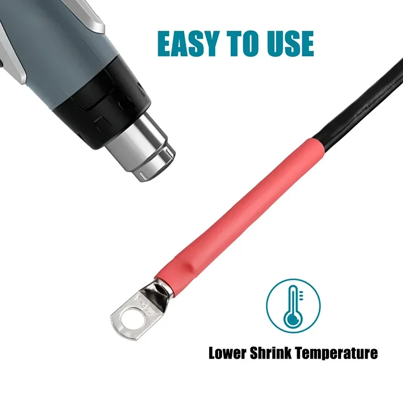 Cable Protector Sleeve Wrap 600V Polyolefin Insulated Thermoresistant Shrinkable for Cables 1m 2:1 Heat Shrink Tube Dia1mm~100mm