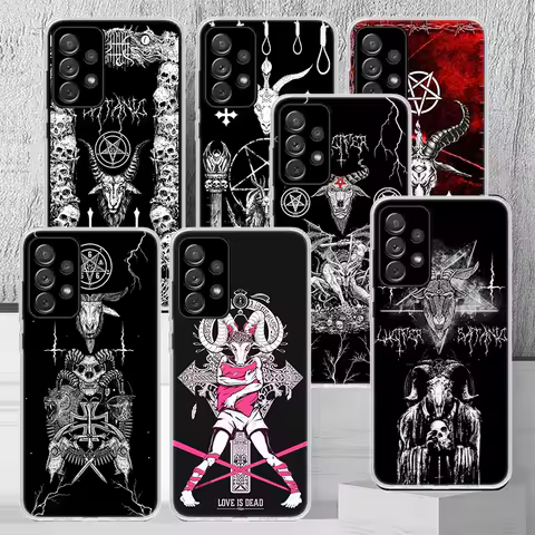 Pentagram 666 Demonic Satanic Phone Case for Samsung Galaxy A15 A14 A13 A12 A55 A54 A53 A52 A35 A34 A33 A32 A25 A24 A23 A22 A05S