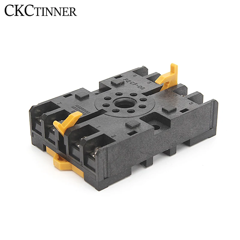 1 قطعة التتابع المقبس قاعدة P2CF-08 8pin ل DH48S ST3P AH3-3 MK2P JTX-2C H3CR السكك الحديدية تصاعد