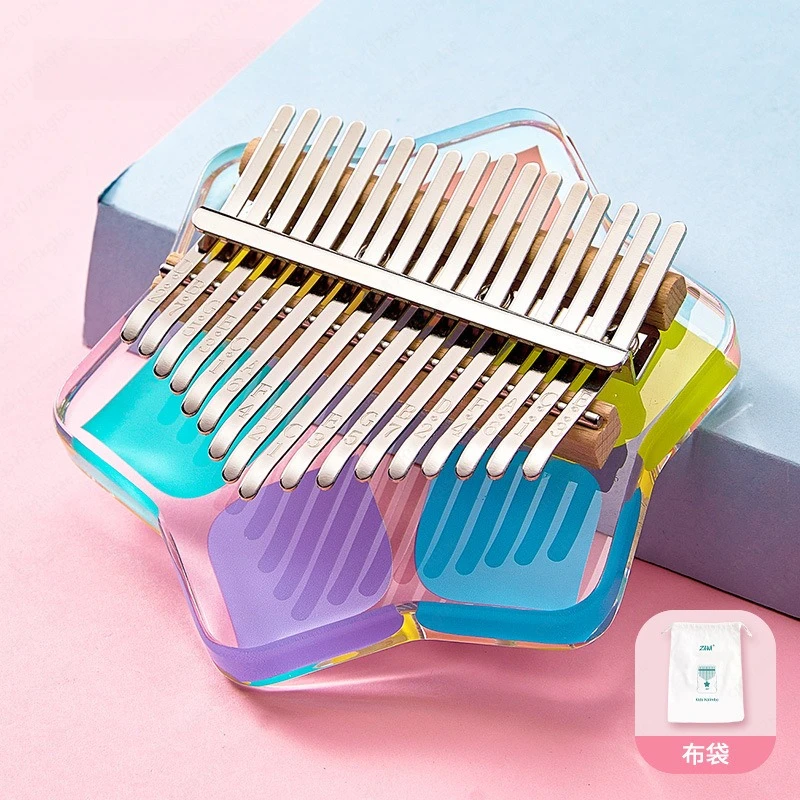 Kalimba thumb piano 21 note crystal painted small instrument finger piano birthday gift