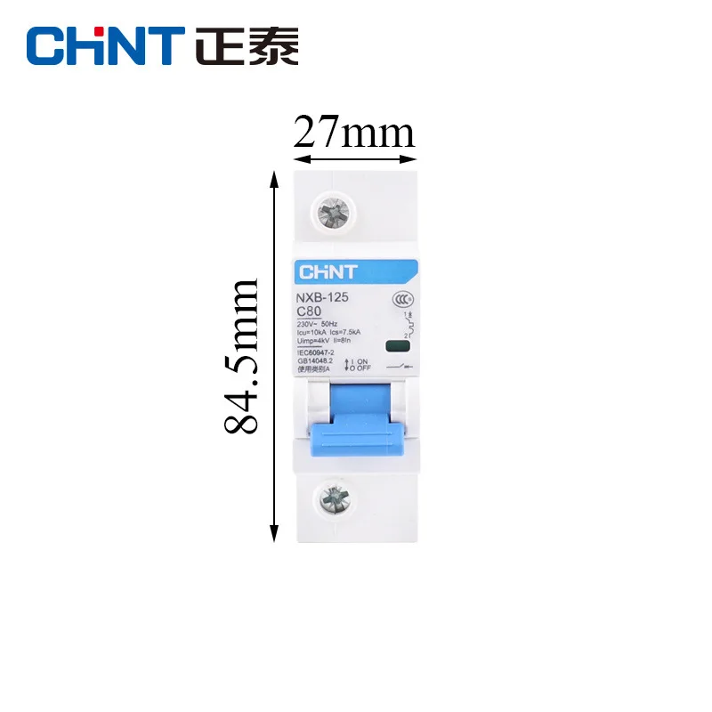 

CHINT NXB-63 DZ30 DZ40 EPN DPN TPN 1P 2P 3P 4P AC 230/400V Circuit Breaker DIN Rail Mounting Miniature Household Air Switch