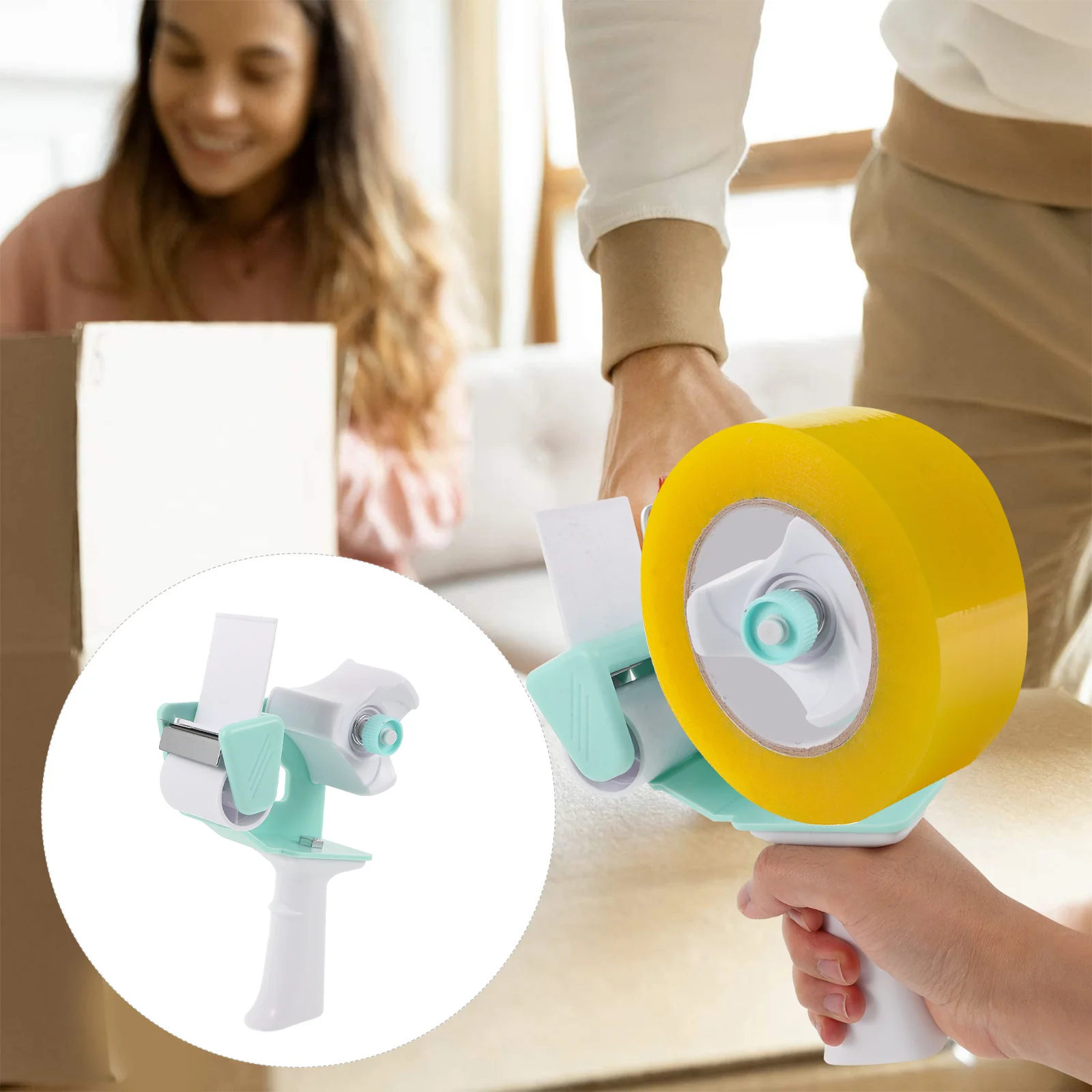 Tape Dispenser Clear Bag Double Sided Adhesive Boxes Glue Machine Multipurpose