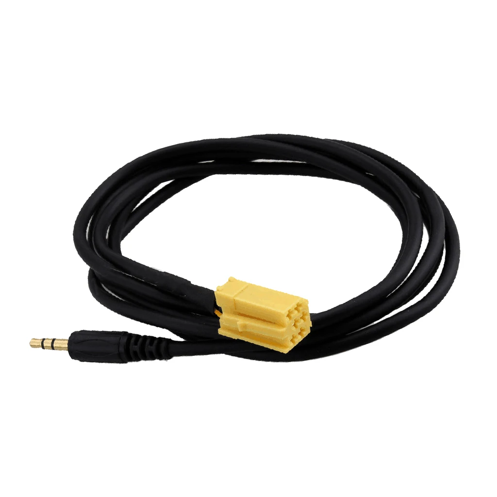 Car Aux Cable Stereo Audio Adapter Mini ISO to 3.5mm Jack for Fiat Grande Punto CD Radio