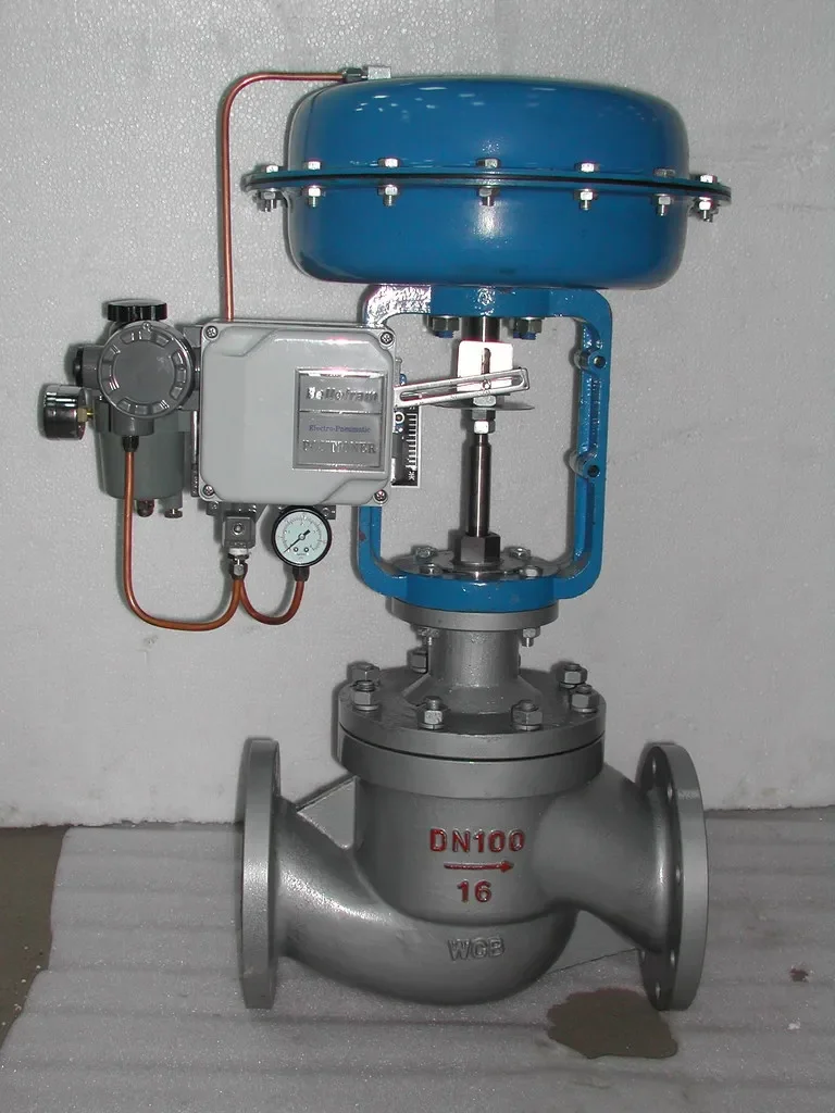 Válvulas de control de presión neumática automática de GLP con posicionador de actuador para regular el flujo