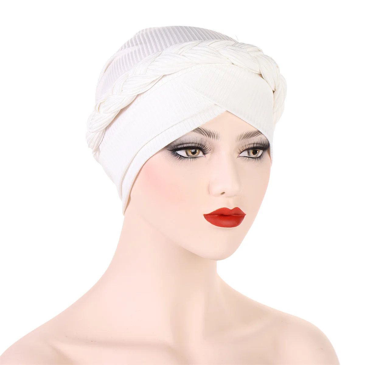 

Lady Rural Caps Girl Dots Women Bandanas Stretchy Turban Cap Female Chemotherapy Headwear Braid Hat Polyester HT246