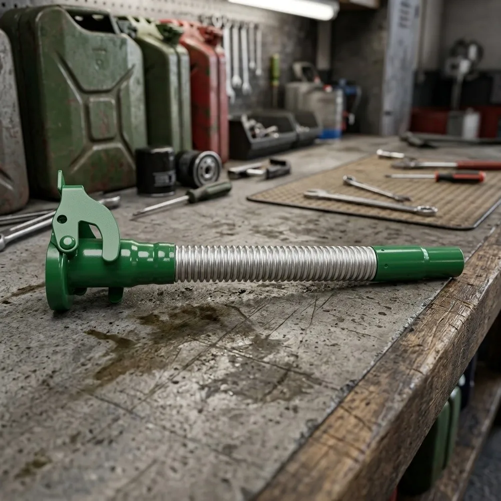 Stainless Steel Fuel Filler Nozzle Engineered for Drip Free Operation When Transferring Liquids Between Containers