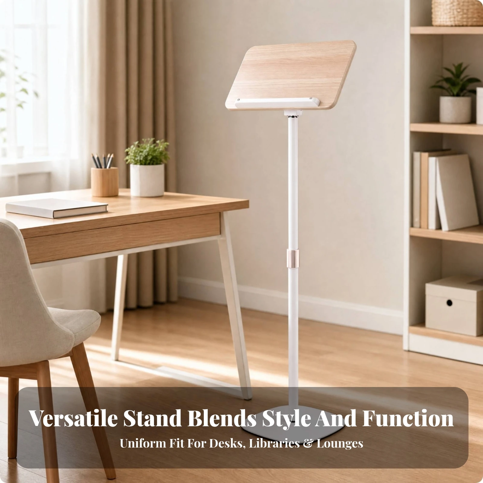 Freestanding Reading Stand Ergonomic Height-Adjustable Reading Stand Document Holder Heavy Duty No Assembly Required for Readers