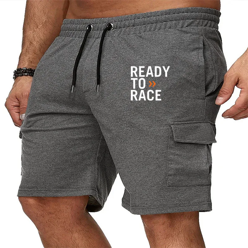 

Summer lightweight men's shorts cool comfortable outdoor sports men's sportpants Ready to race print high-quality pants