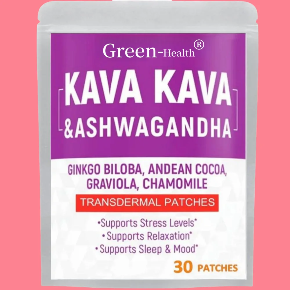 Kava Root Transdermal Patches Stress Relief, Mood Enhancer-30 Patches One Month Supply