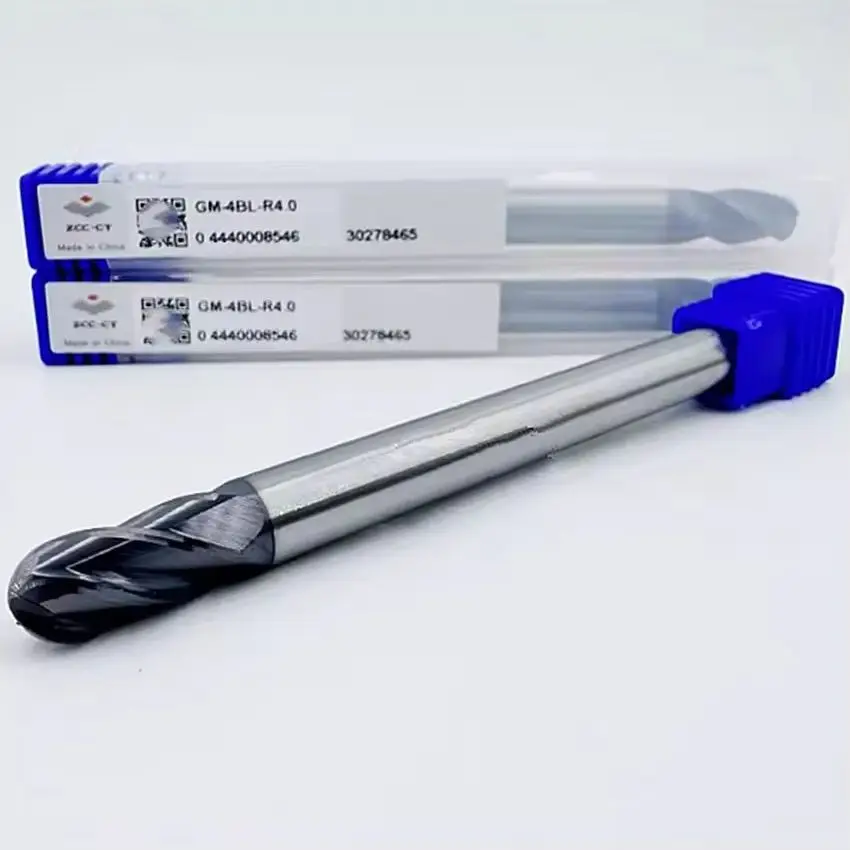 

GM-4BL-R4.0 ZCC.CT GM-4BL Шаровая концевая фреза с четырьмя лезвиями и длинным хвостовиком D8.0R4.0*8*16*100 4T сферическая концевая фреза 4 канавки Шаровые концевые фрезы