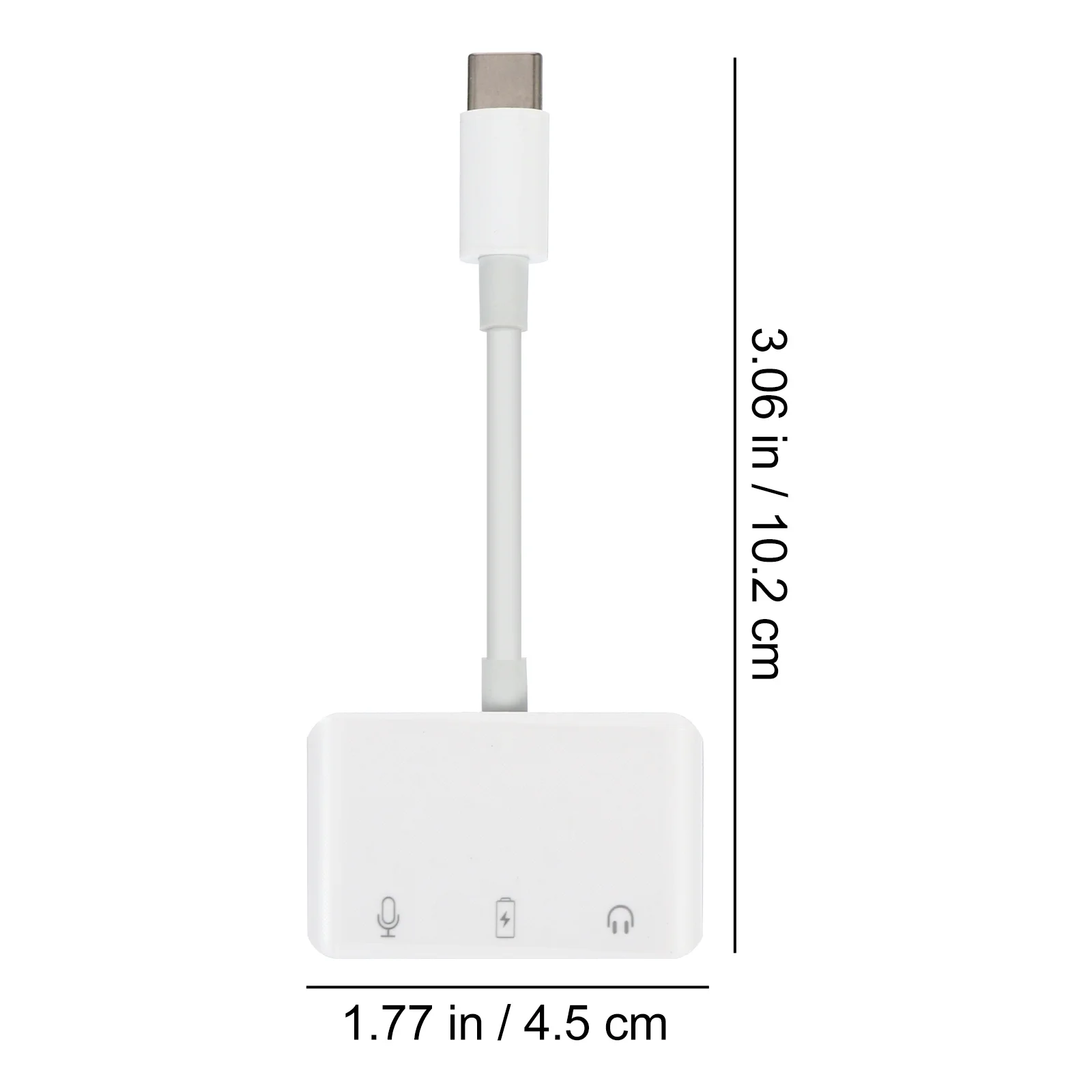 محول سماعة رأس من النوع C إلى 3.5 مم، محول متعدد لأجهزة الكمبيوتر المحمولة، مقبس صوت خارجي مدمج، محول USB