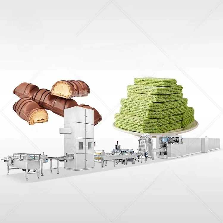 Máquina de bolas de oblea personalizable, línea completa de producción de oblea de chocolate, máquina para hacer oblea de galletas