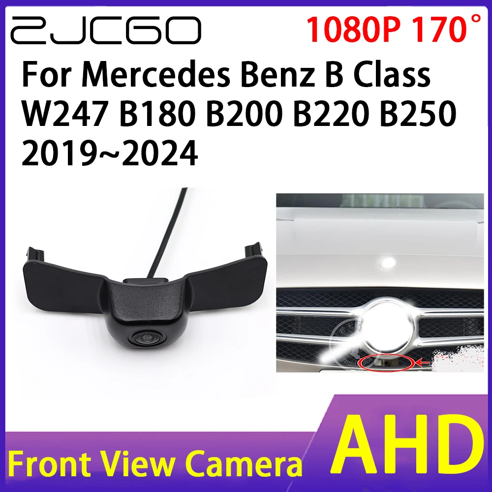 

ZJCGO Car Front View Camera AHD 1080P Waterproof Night Vision CCD for Mercedes Benz B Class W247 B180 B200 B220 B250 2019~2024