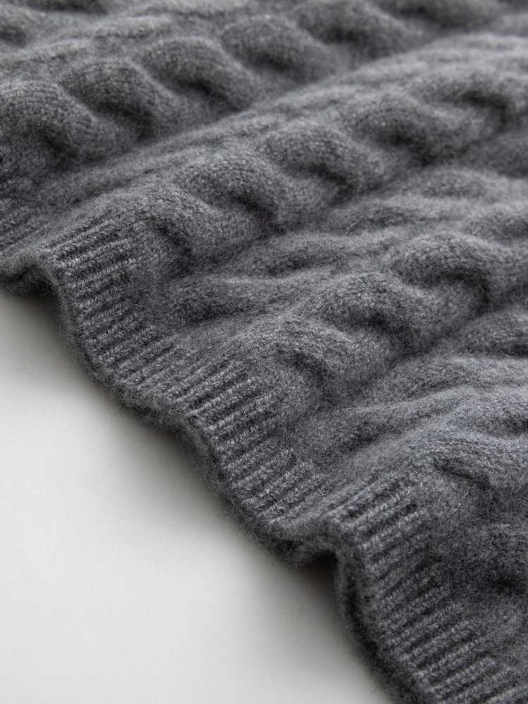 

Распродано! Кашемировый комплект: свитер с V-образным вырезом и юбка А-силуэта. Вязаный свитер с узором косы. Осенне-зимний костюм. Теплый и удобный.