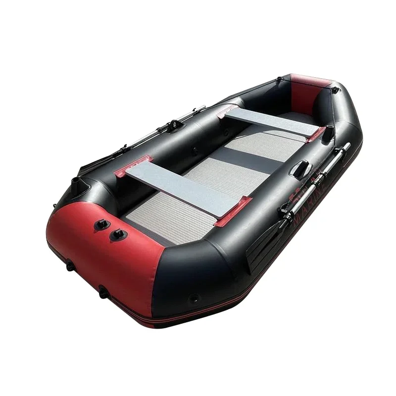 Solar Marine 7.5ft Inflatable Fishing Boat, 3 Person with PVC Boat Pump and Kayak Accessories