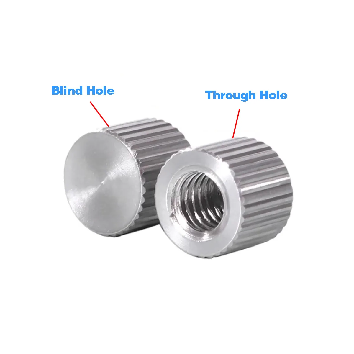 Stainless Steel Hand Twisted Straight Nut/knurled Circular Protective Cap