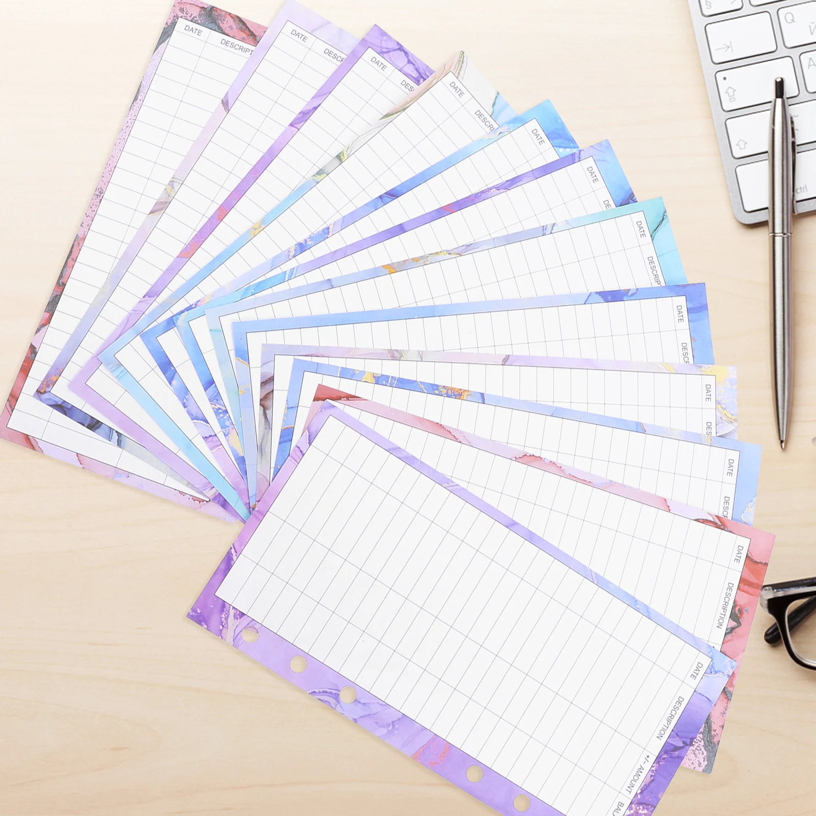 3 كتب بطاقات الميزانية، أوراق الميزانية المحمولة، مخطط يومي، متتبع النفقات النقدية الورقية، منظم الأموال، الإدارة المالية #3