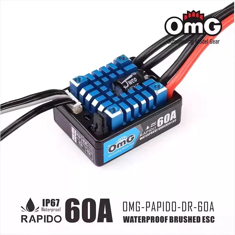 RC RAPIDO anti foaming water 60A with brushed electric adjustment 2-3S 6V3A switch voltage stabilization mode automatic throttle