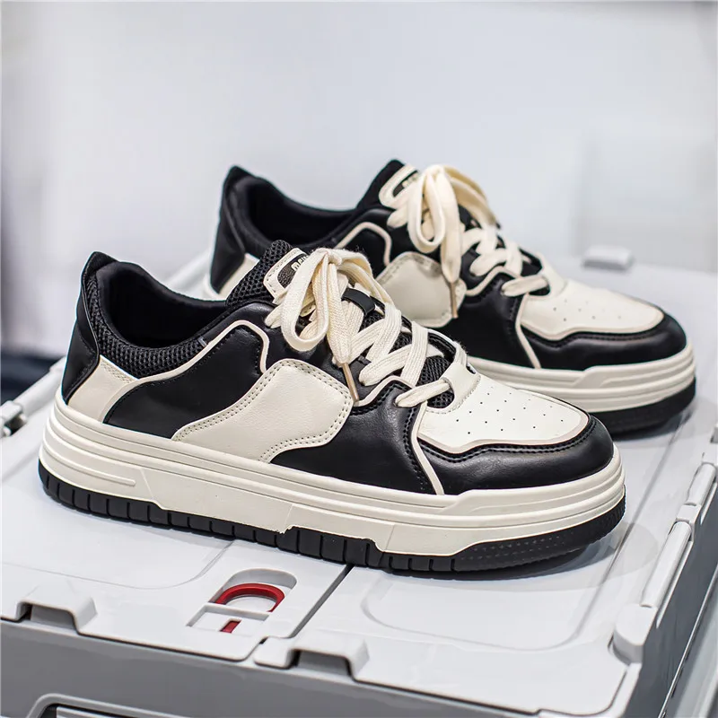Men's Trendy Street Style Skate Shoes, Comfy Non Slip Casual Lace Up Sneakers For Men's Outdoor Activities