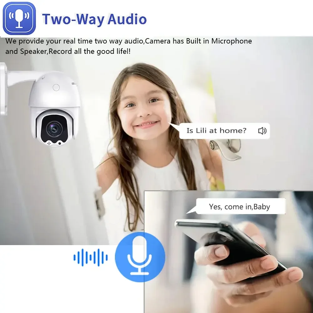 4K 8MP POE IP PTZ Camera 12X Optical Zoom Dome Outdoor Weatherproof For POE NVR H.265 5MP Security Camera Color Night Vision Cam